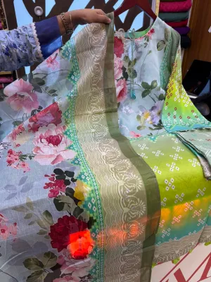 Pakistani Inspired Printed Swizz Lawn Dress